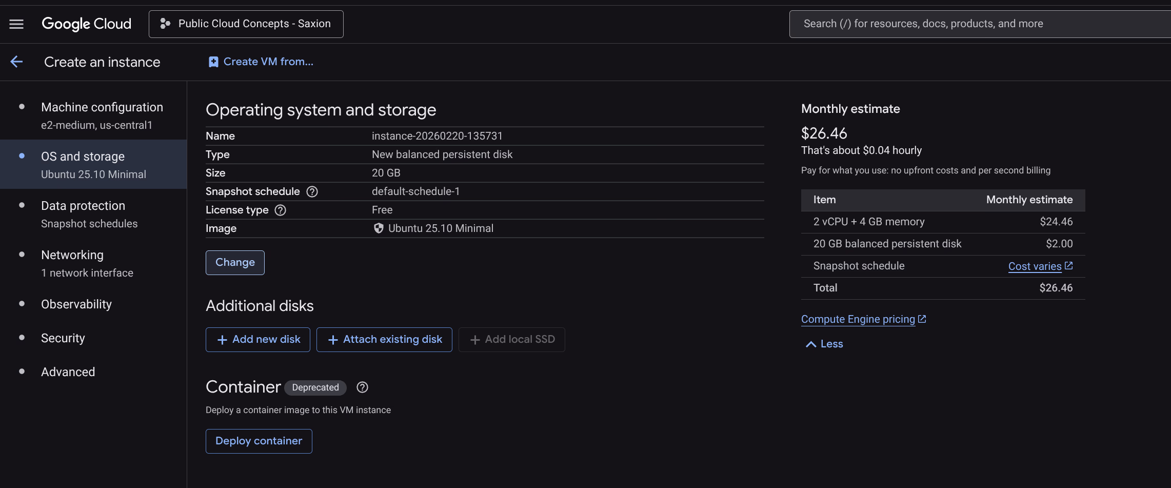OS en opslagconfiguratie