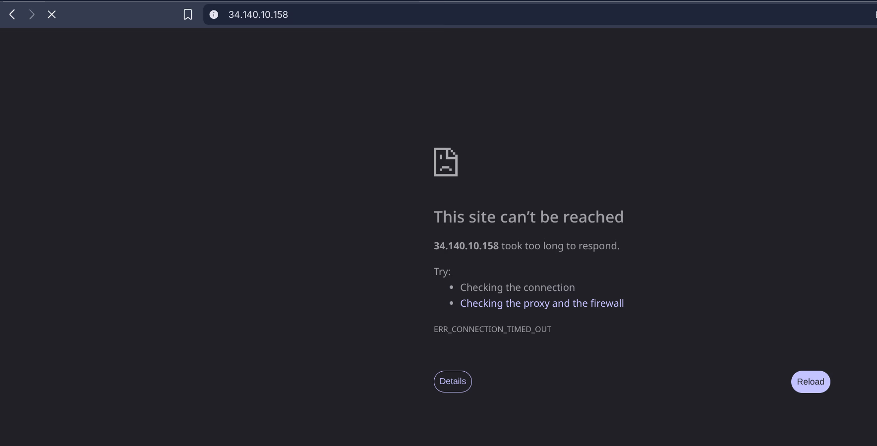 Browser geblokkeerd zonder firewallregel