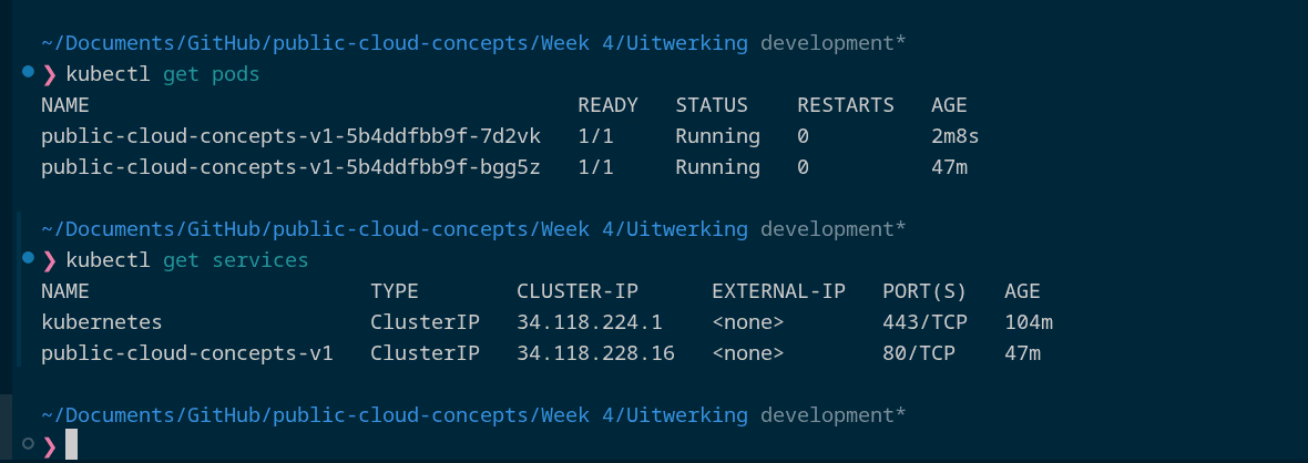 Beide pods Running na upgrade naar v2